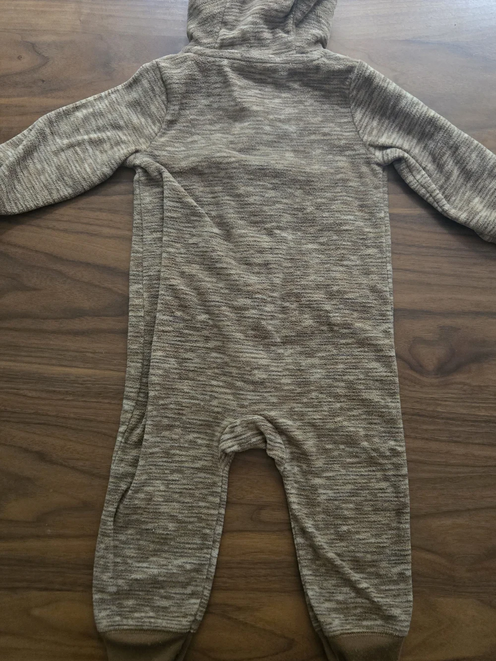 Carter’s Reindeer Christmas Romper Hooded Fleece Jumpsuit Onesie 12M